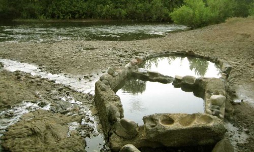 Geo-thermal pool by the river